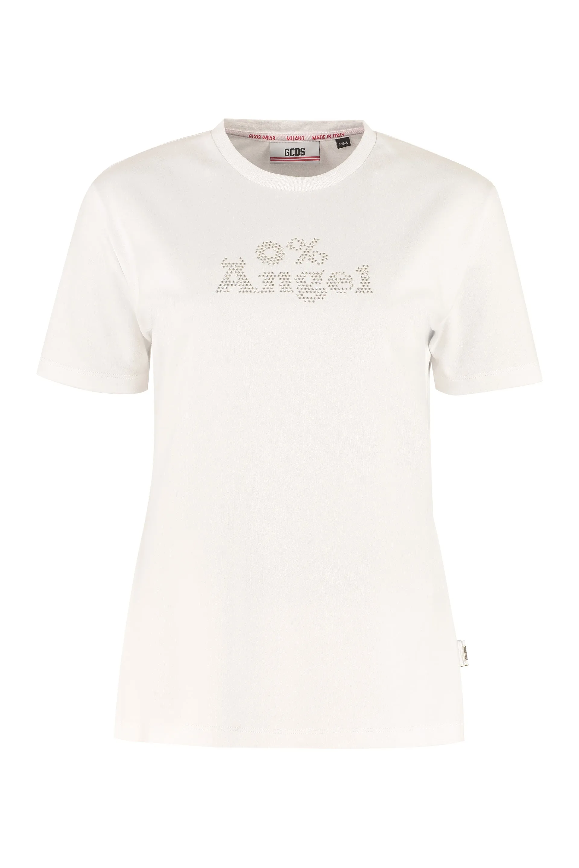 GCDS Logo Embellished Crewneck T-Shirt