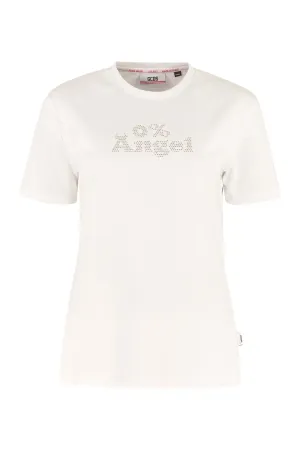 GCDS Logo Embellished Crewneck T-Shirt