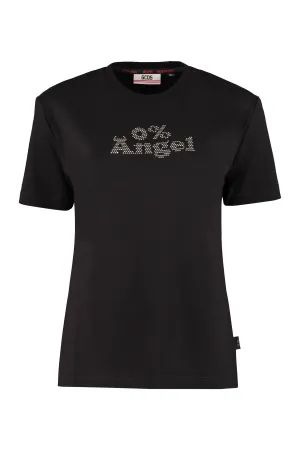 GCDS Logo Embellished Crewneck T-Shirt