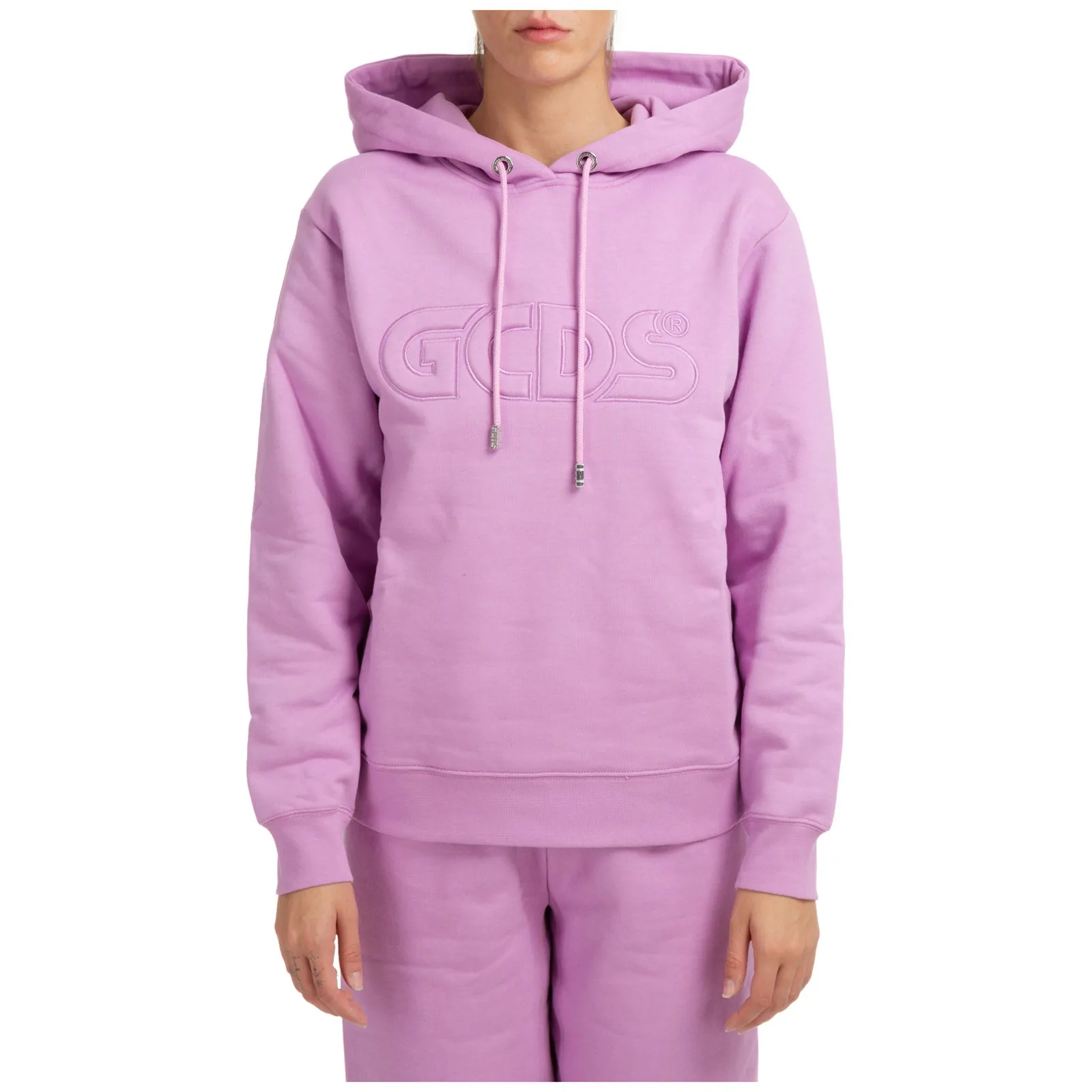GCDS Logo Embroidered Drawstring Hoodie
