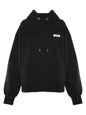 GCDS Logo Patch Drawstring Hoodie