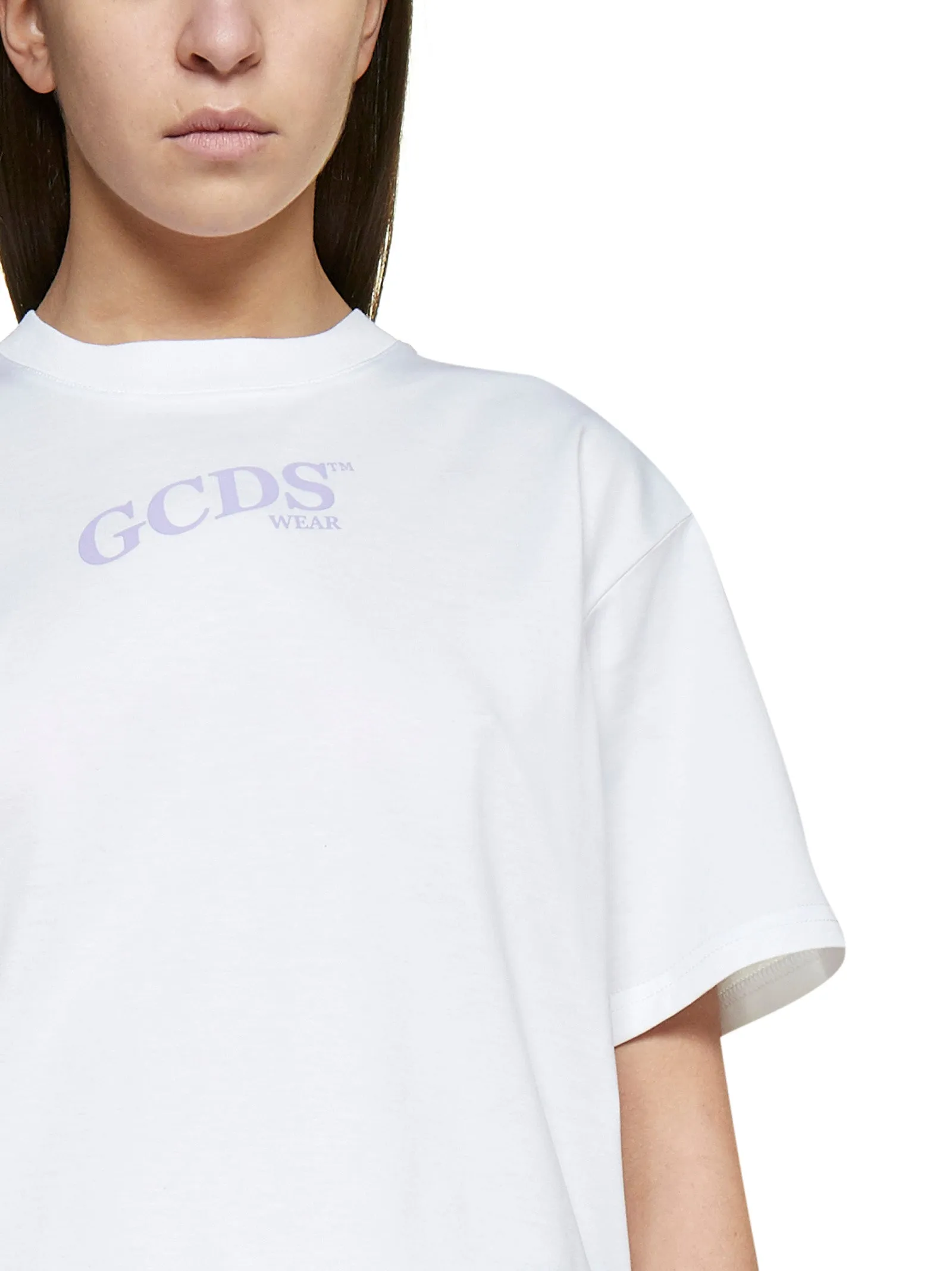 GCDS Logo Printed Crewneck T-Shirt