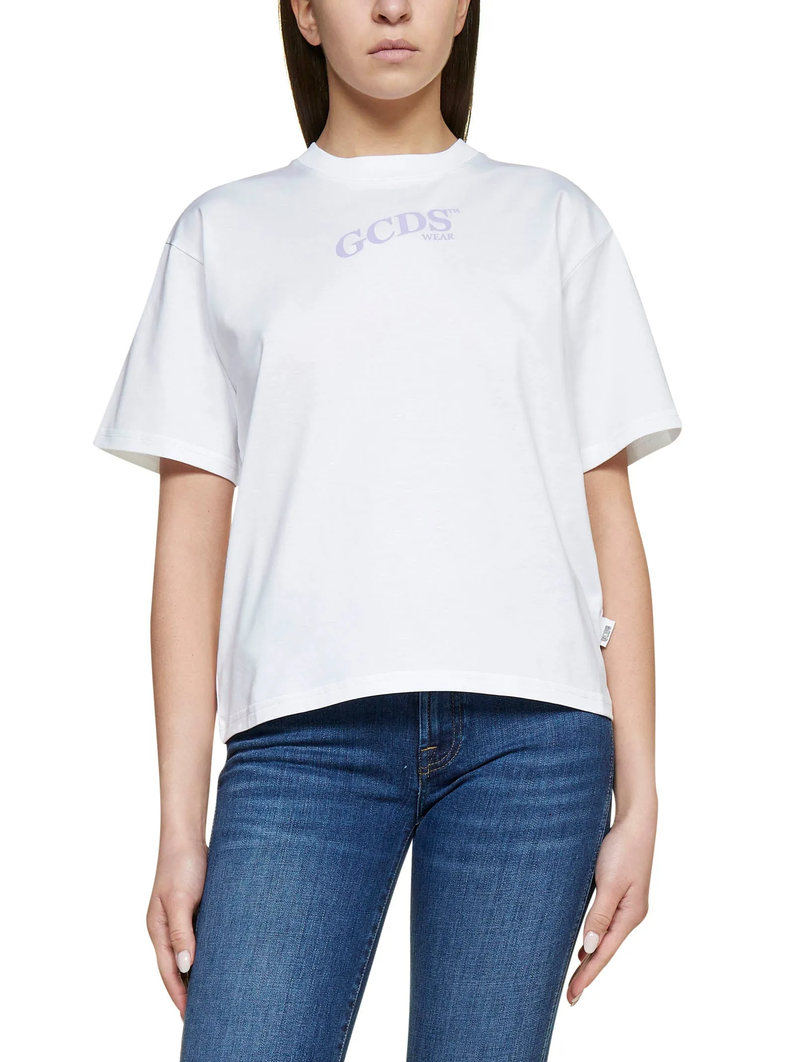 GCDS Logo Printed Crewneck T-Shirt