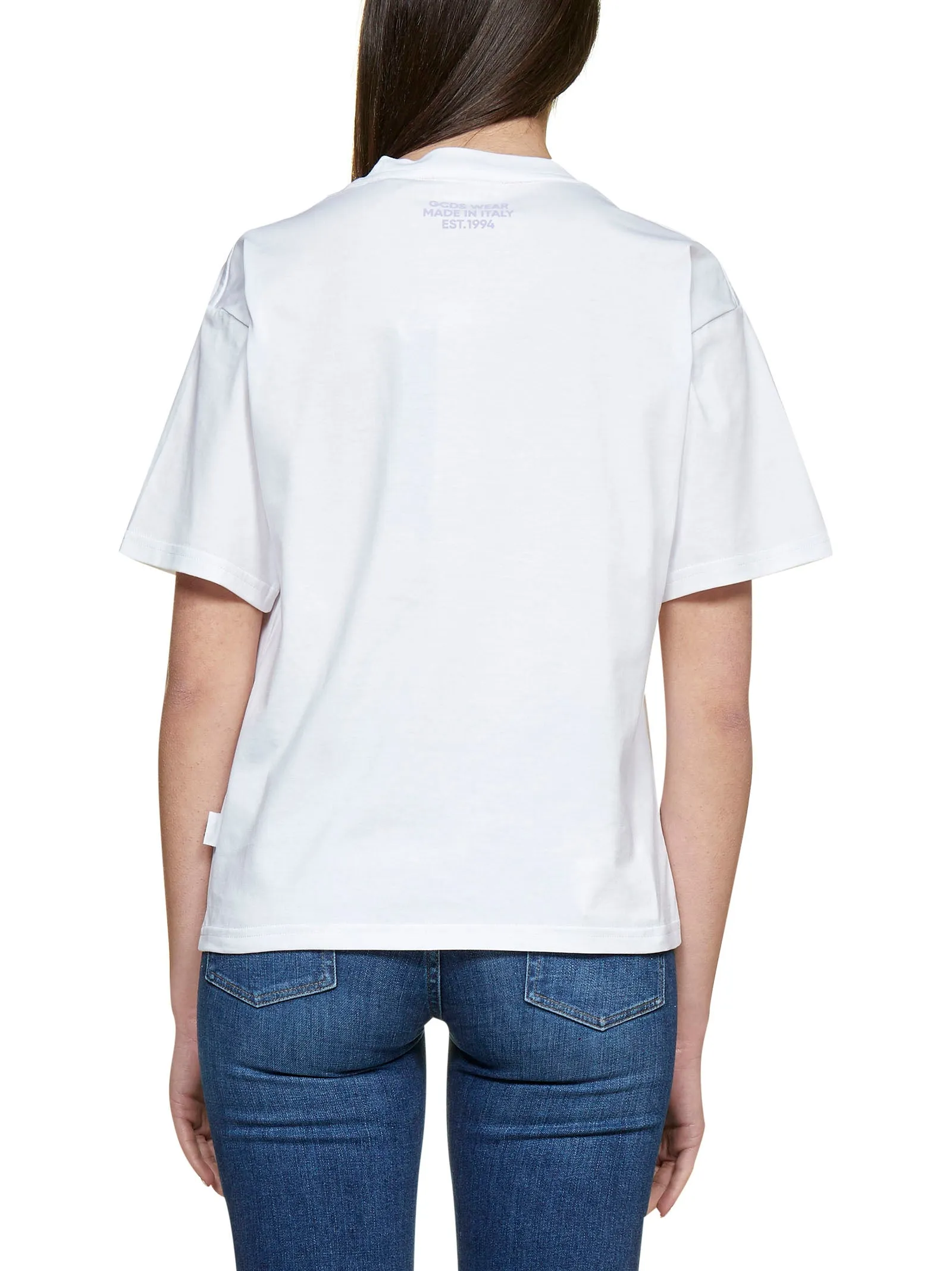 GCDS Logo Printed Crewneck T-Shirt