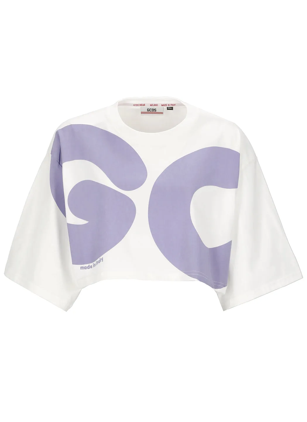 GCDS Logo Printed Cropped T-Shirt