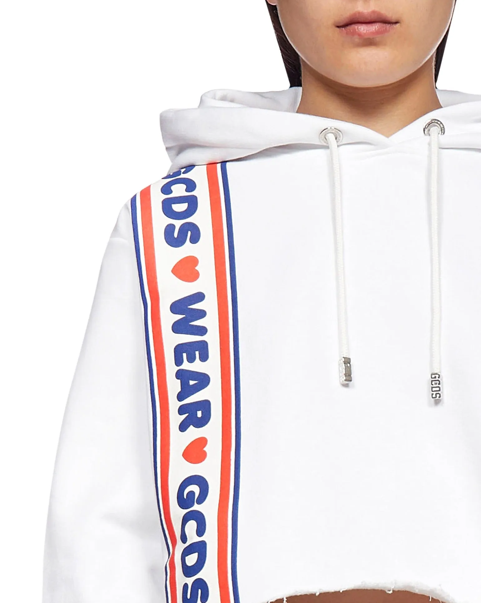 GCDS Logo Printed Drawstring Hoodie