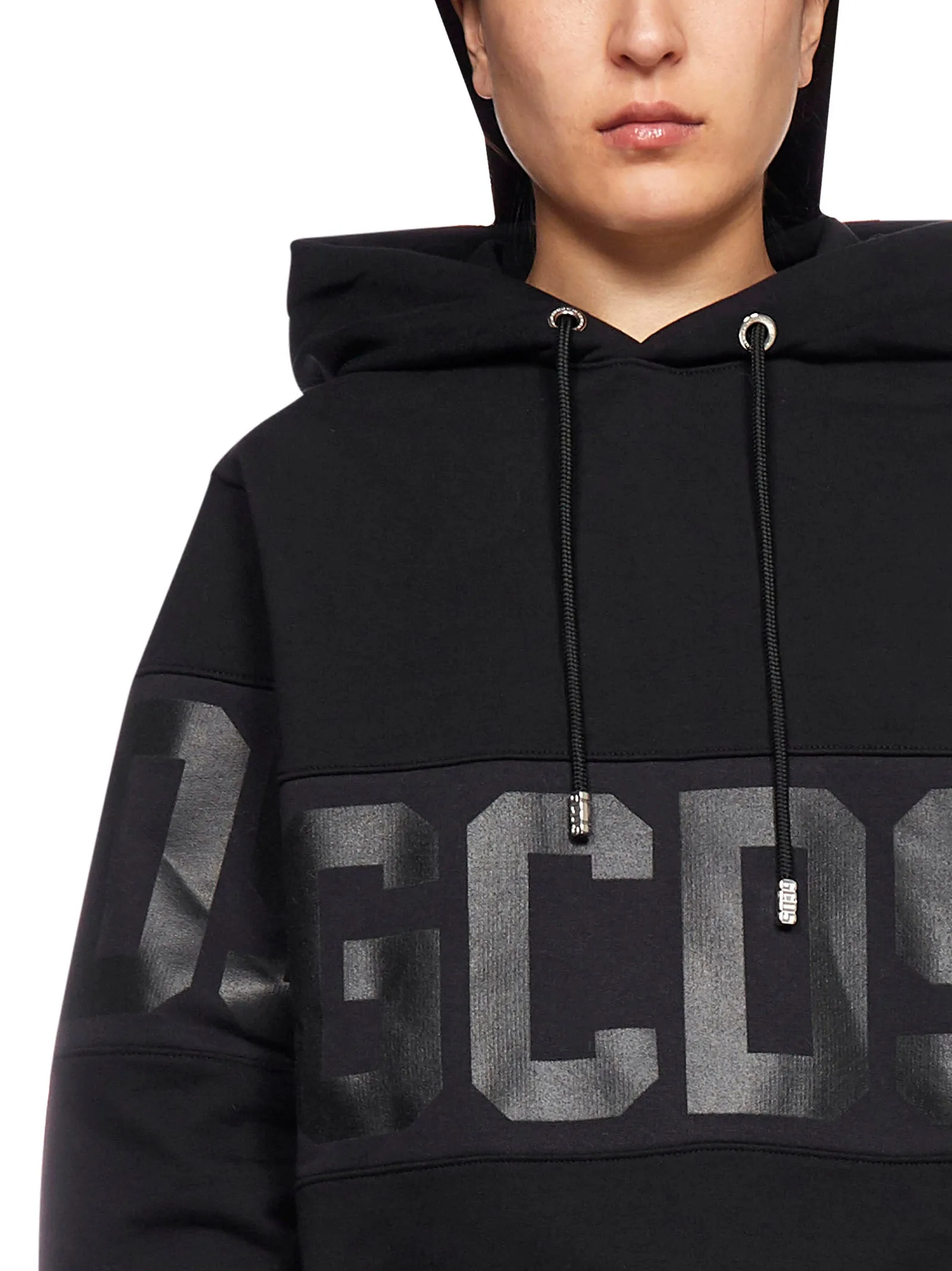 GCDS Logo Printed Drawstring Hoodie