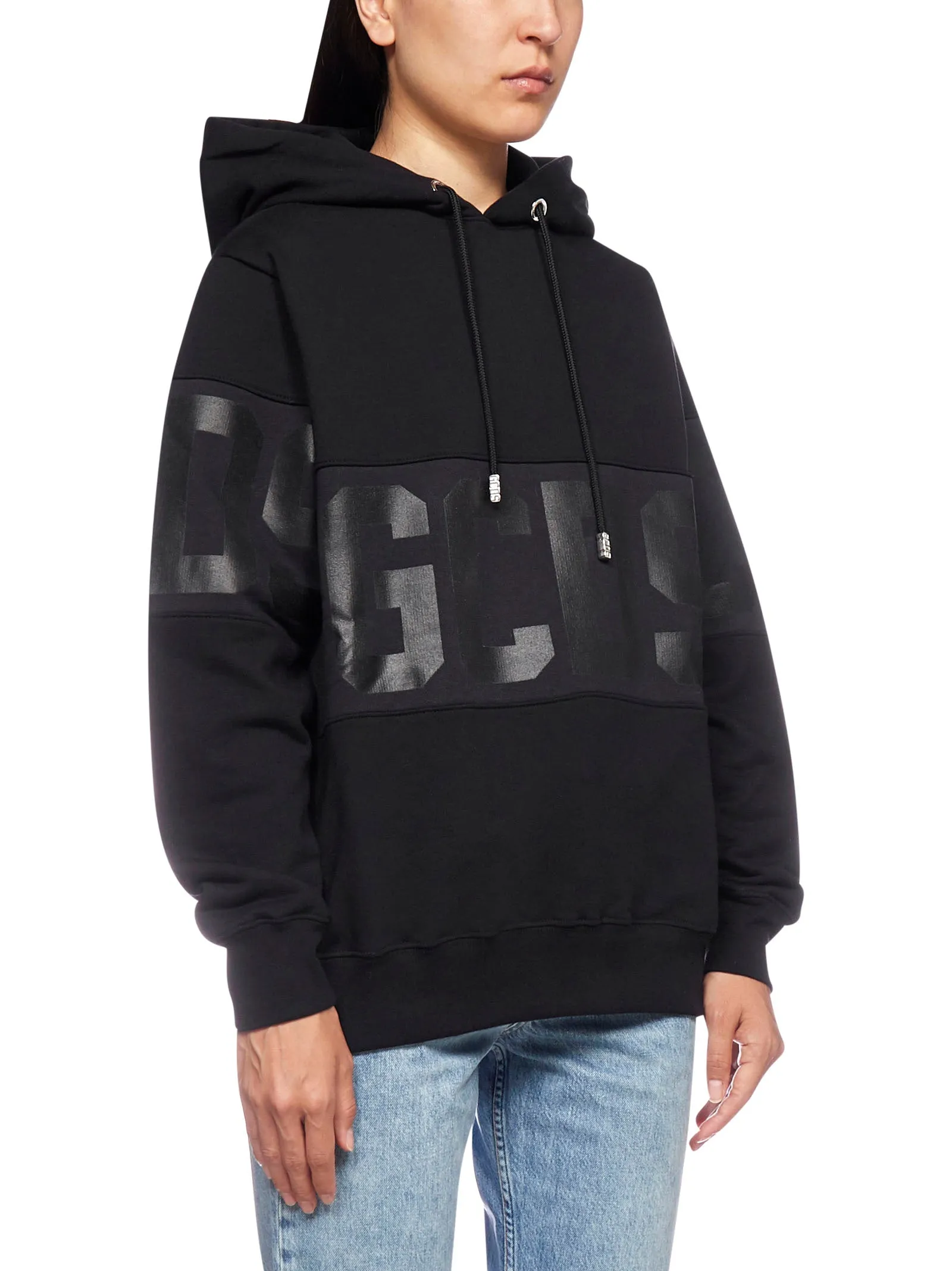 GCDS Logo Printed Drawstring Hoodie