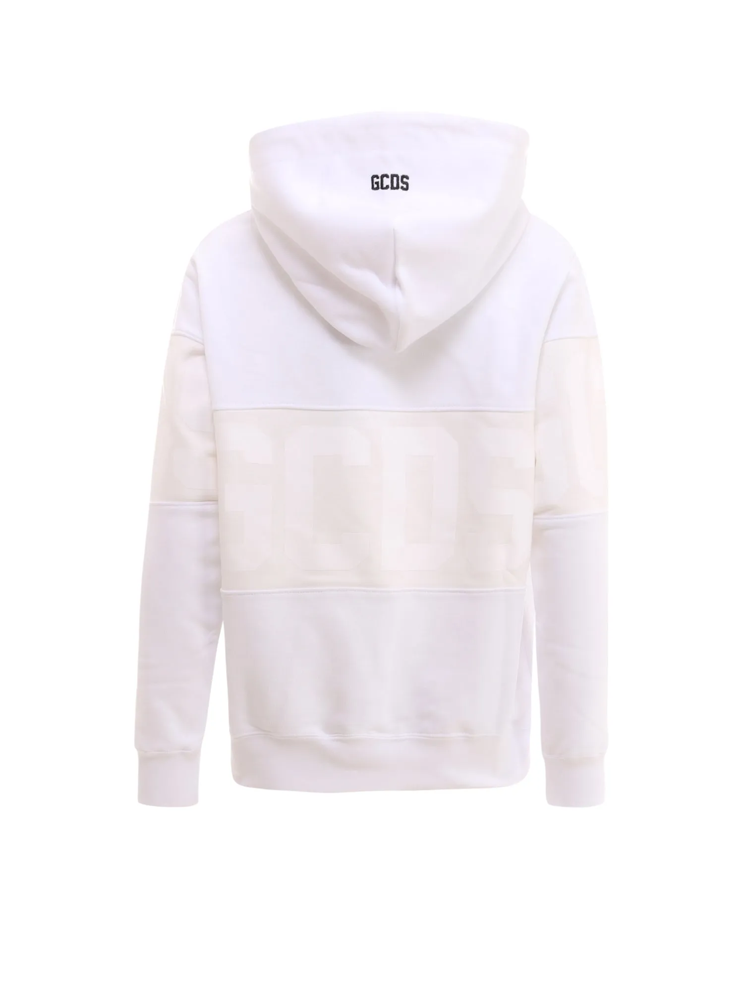 GCDS Logo Printed Panelled Hoodie