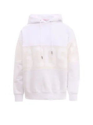 GCDS Logo Printed Panelled Hoodie
