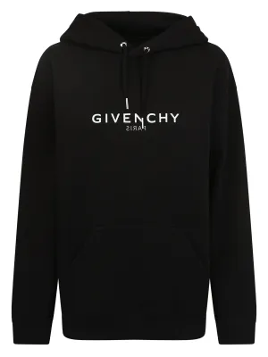 Givenchy Logo Print Drawstring Hoodie