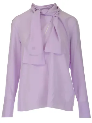 Givenchy Scarf Collar Long-Sleeved Shirt