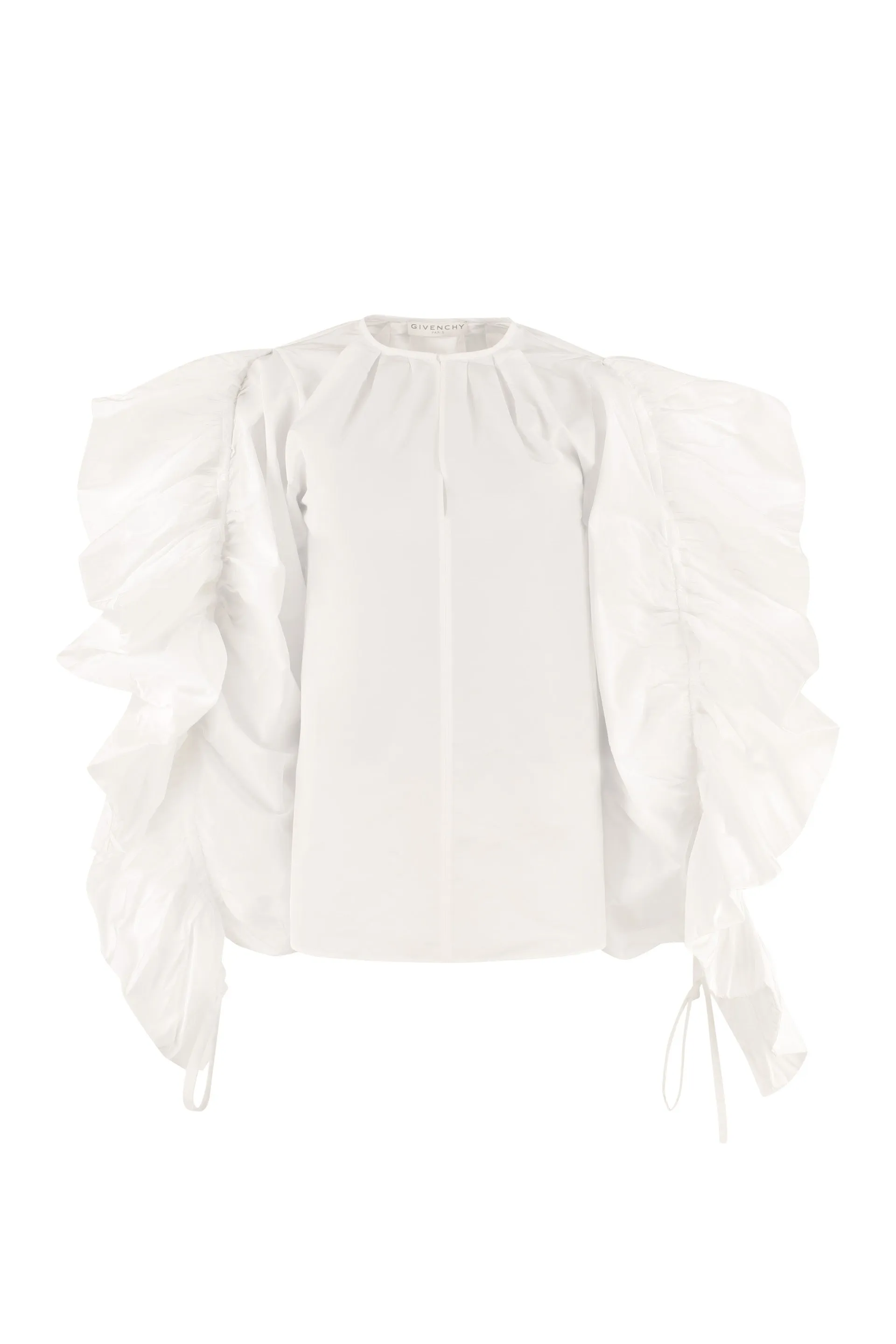 GivenchyCrewneck Accentuated Sleeve Top