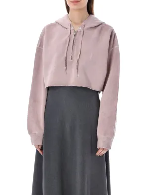Golden Goose Deluxe Brand Drawstring Cropped Hoodie