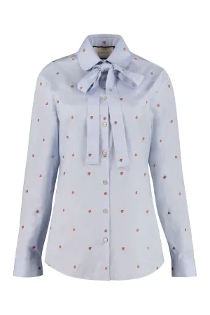 Gucci Allover Strawberries Print Buttoned Shirt
