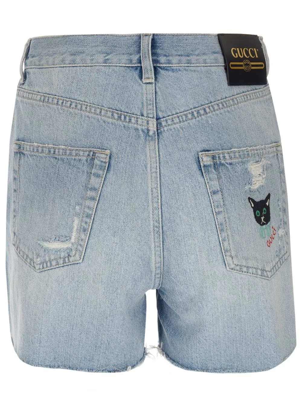 Gucci Eco Washed Distressed Denim Shorts