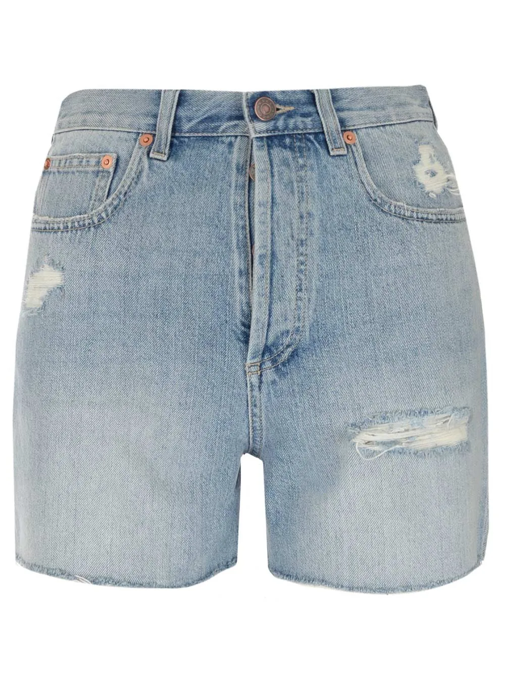 Gucci Eco Washed Distressed Denim Shorts