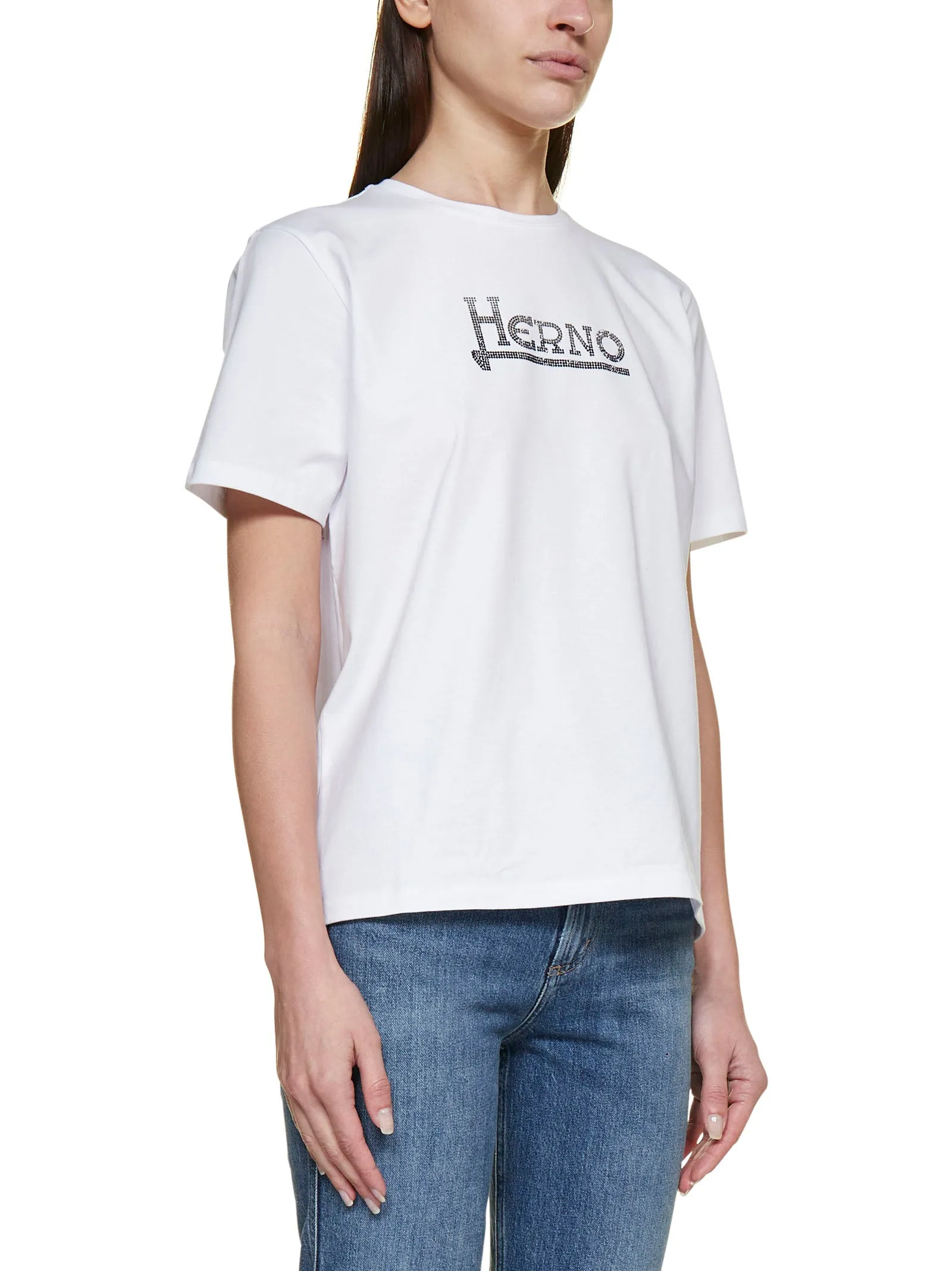 Herno Logo Printed Crewneck T-Shirt