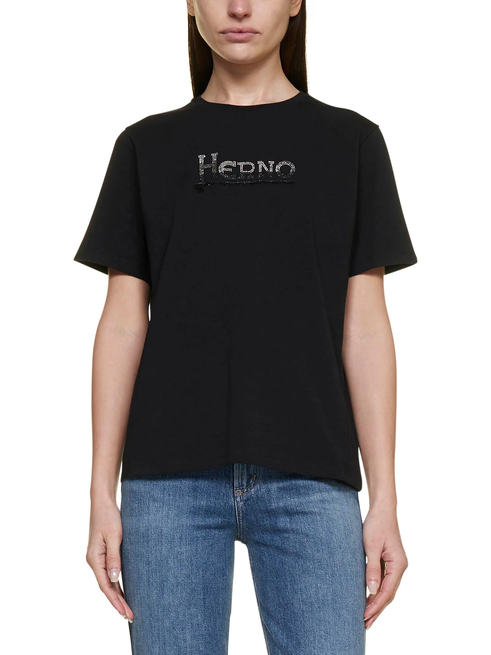 Herno Logo Printed Crewneck T-Shirt