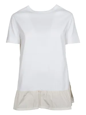 Herno Ruffle-Hem Crewneck T-Shirt
