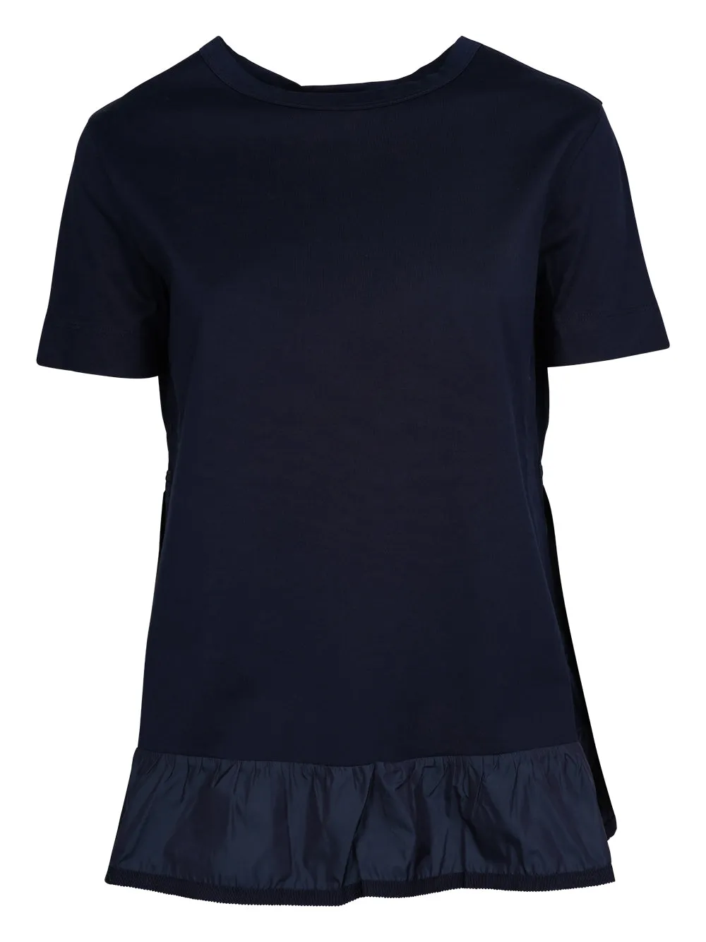Herno Ruffle-Hem Crewneck T-Shirt