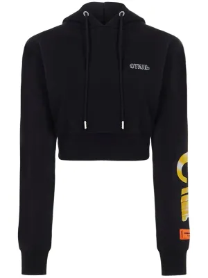 Heron Preston Cropped Drawstring Hoodie