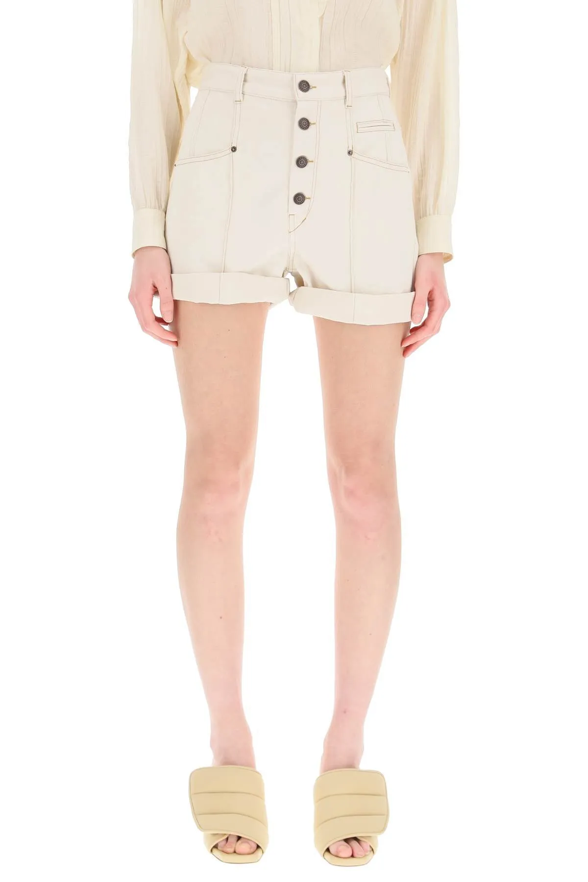 Isabel Marant Button Detailed Shorts