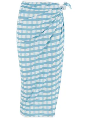 Jacquemus Plaid Pattern High Waist Skirt