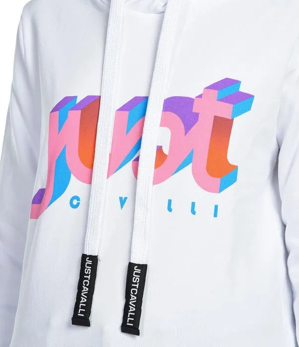 Just Cavalli Logo Print Drawstring Hoodie