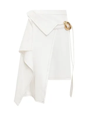 JW Anderson Asymmetric Draped Denim Skirt