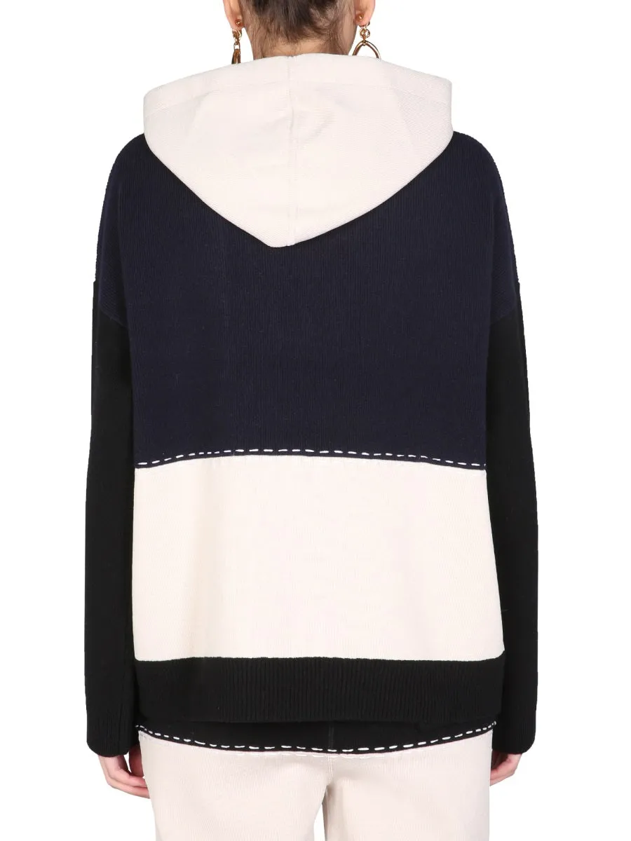 JW Anderson Colorblock Drawstring Hoodie