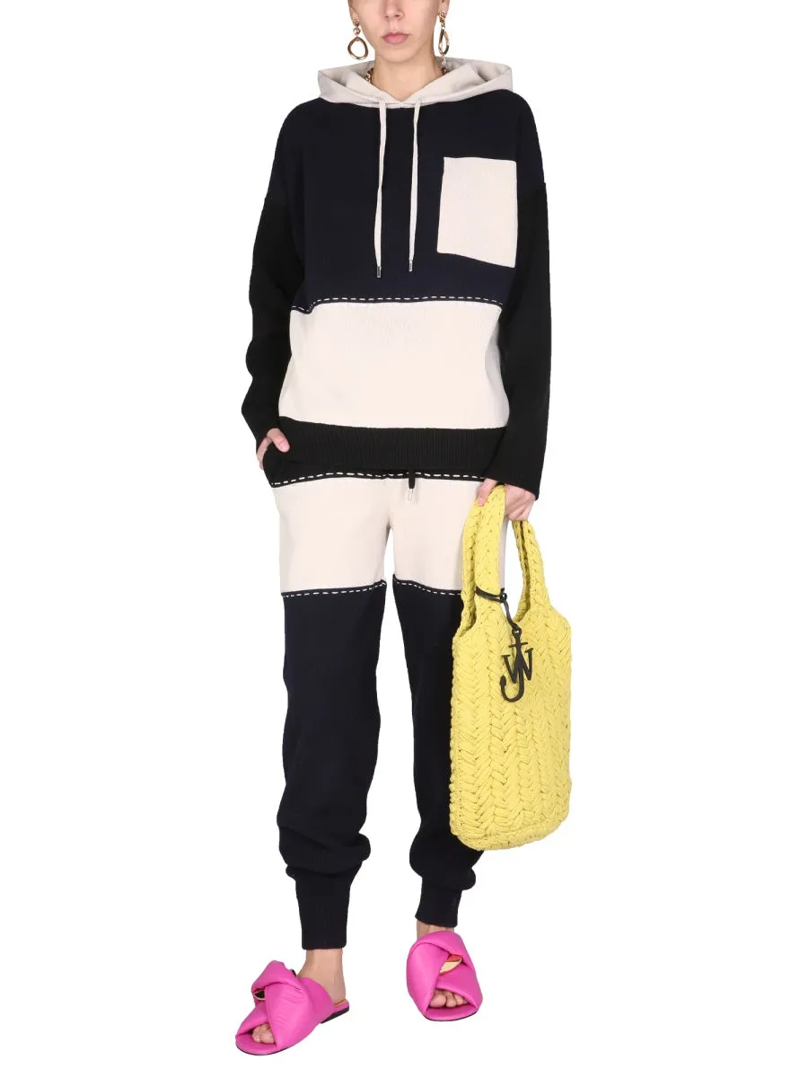 JW Anderson Colorblock Drawstring Hoodie