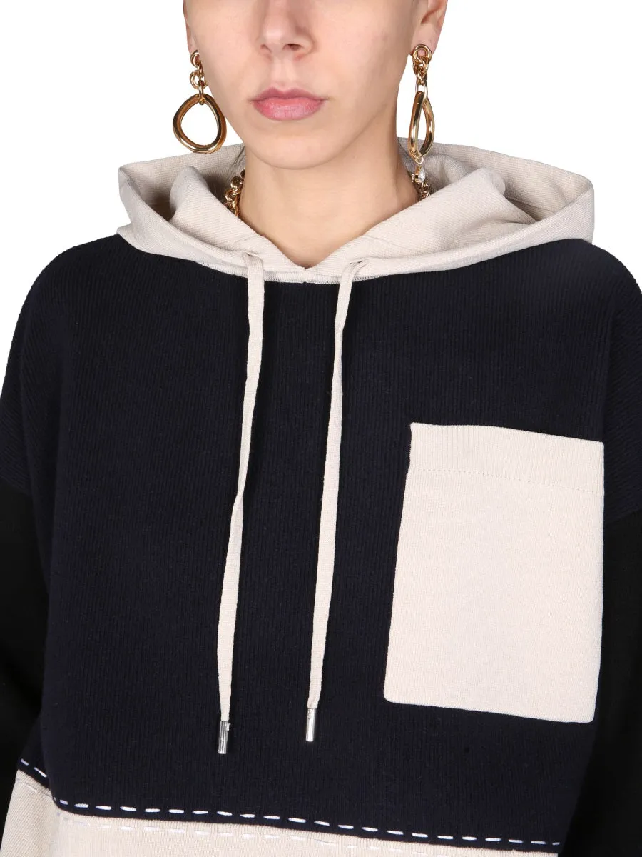 JW Anderson Colorblock Drawstring Hoodie