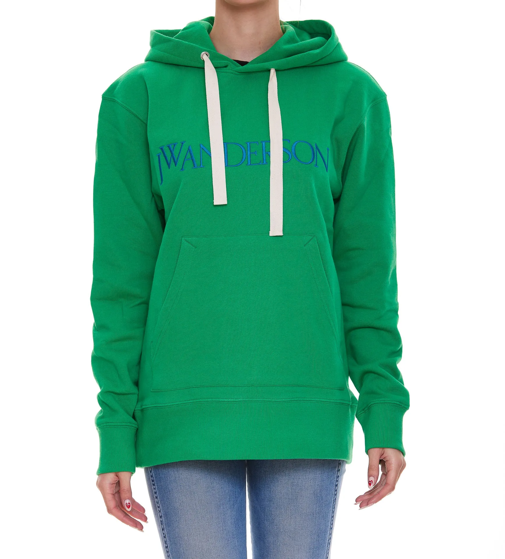 JW Anderson Logo Embroidered Drawstring Hoodie