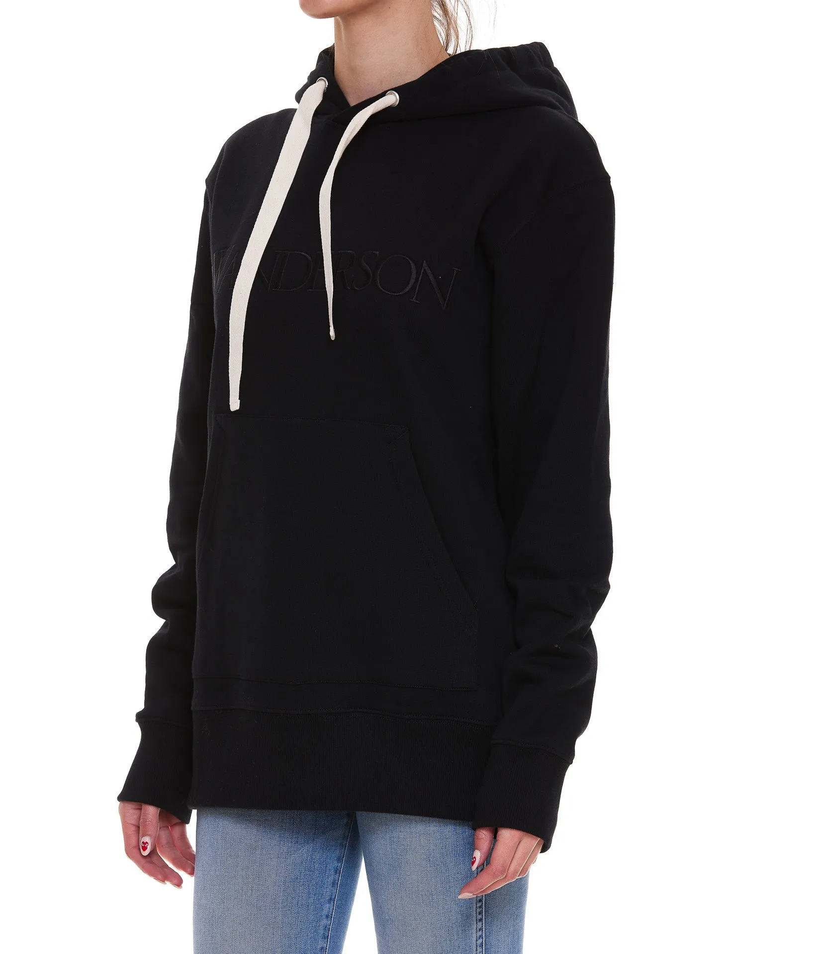 JW Anderson Logo Embroidered Drawstring Hoodie
