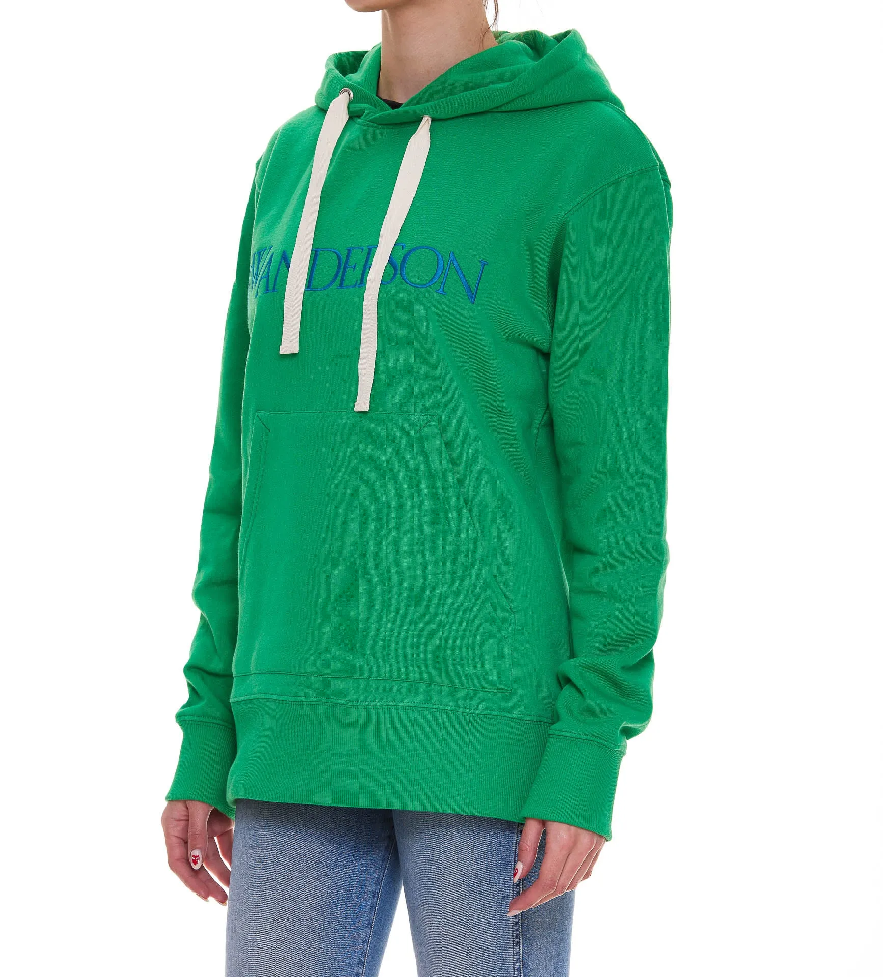 JW Anderson Logo Embroidered Drawstring Hoodie