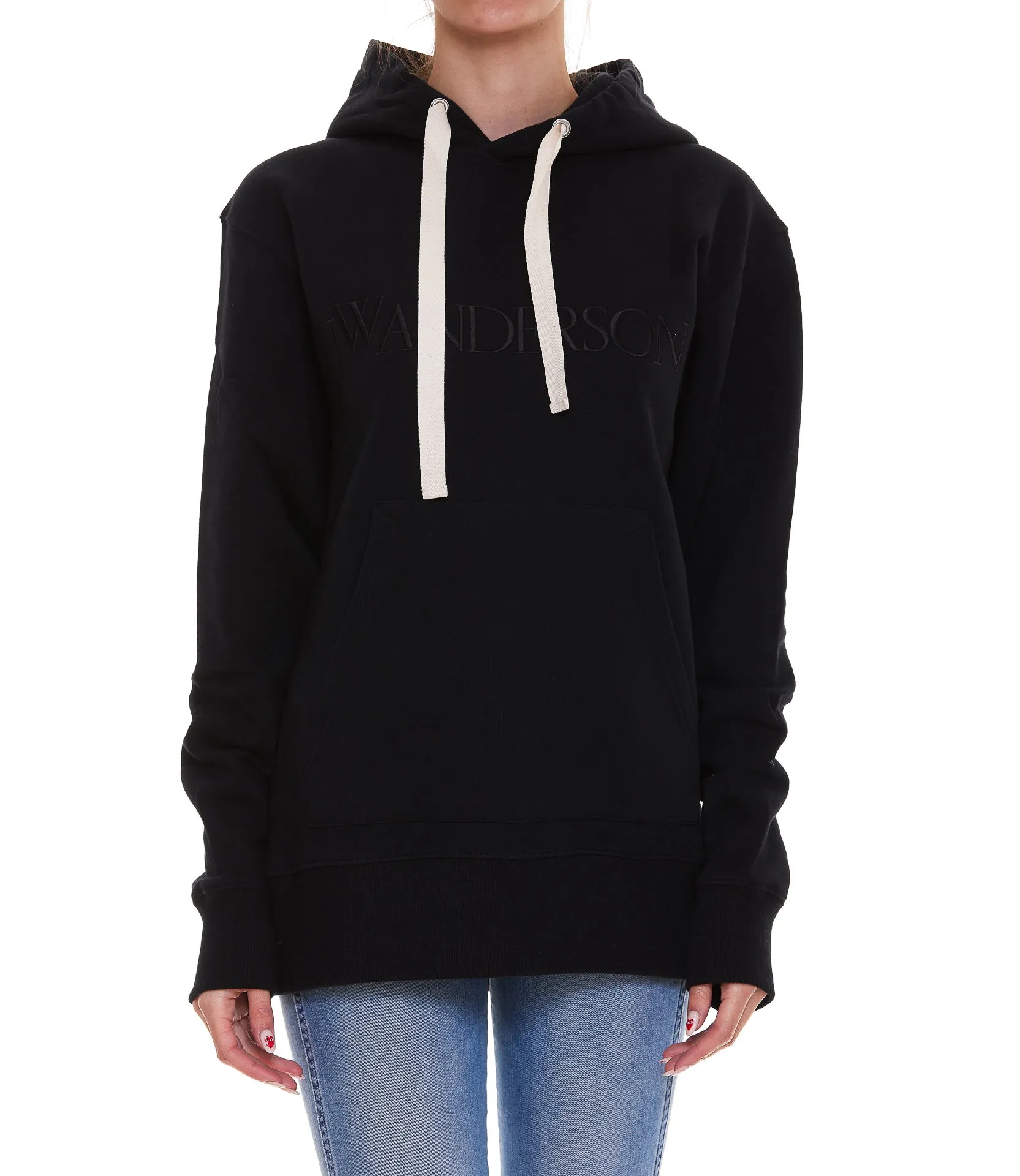 JW Anderson Logo Embroidered Drawstring Hoodie
