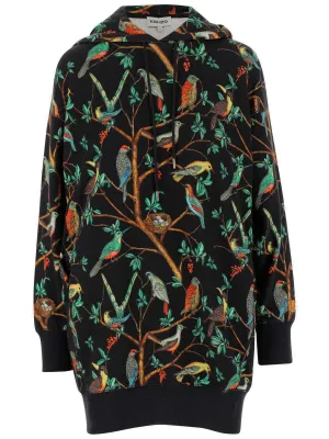 Kenzo Birds Printed Hoodie Dress