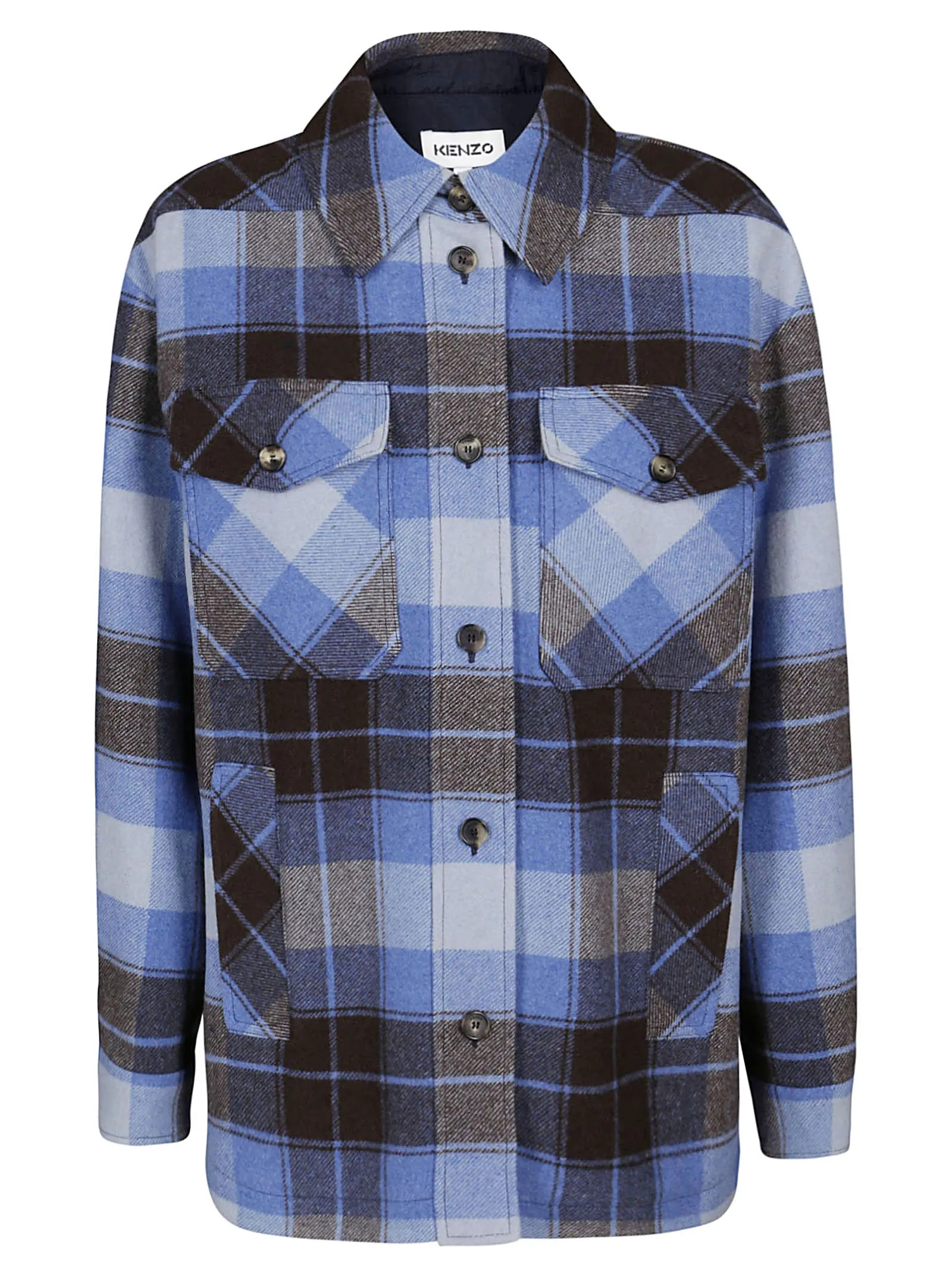 Kenzo Checked Long-Sleeved Shirt