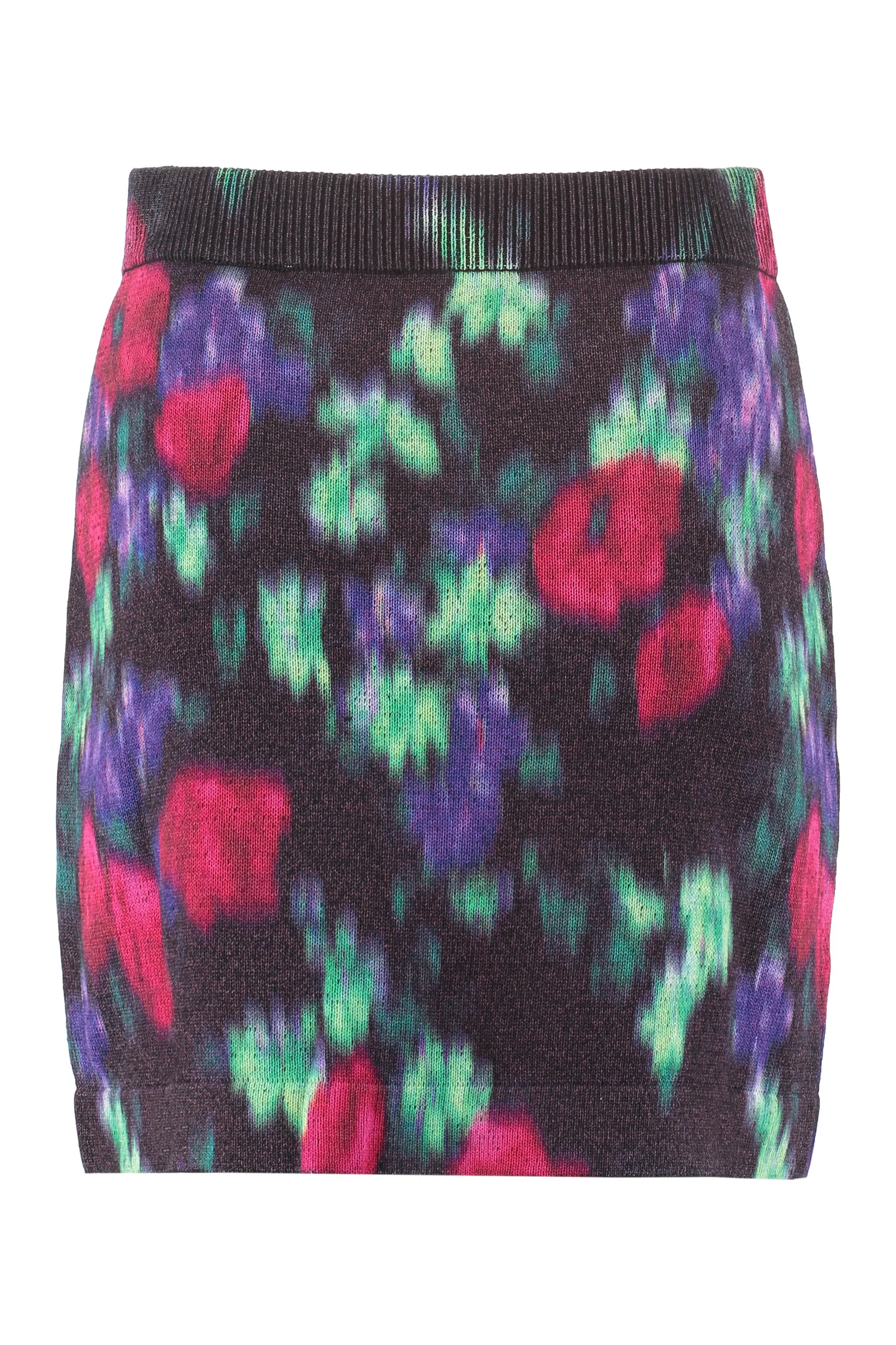 Kenzo Floral Print Knitted Mini Skirt