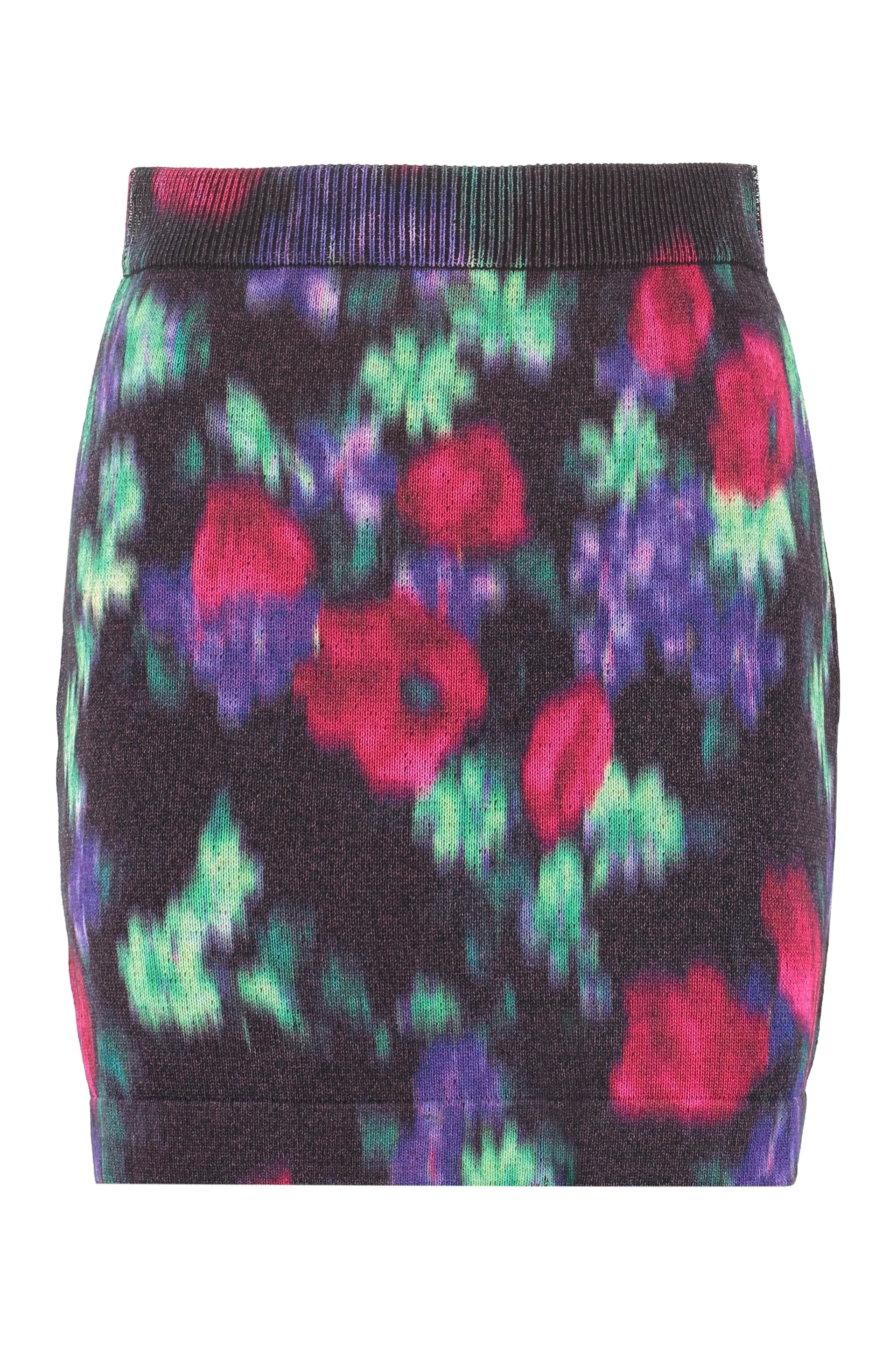 Kenzo Floral Print Knitted Mini Skirt