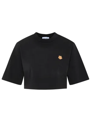 Kenzo Tiger Embroidered Cropped T-Shirt
