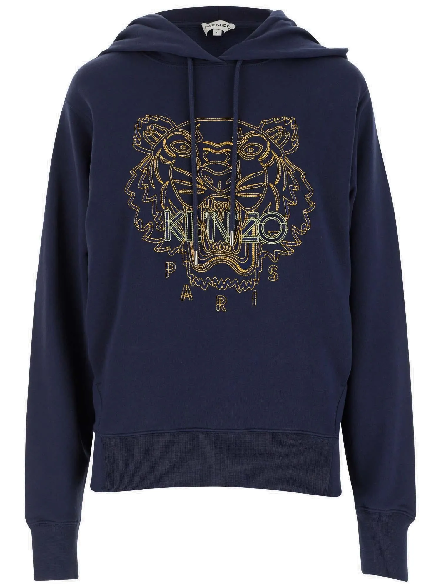 Kenzo Tiger Logo Embroidered Drawstring Hoodie