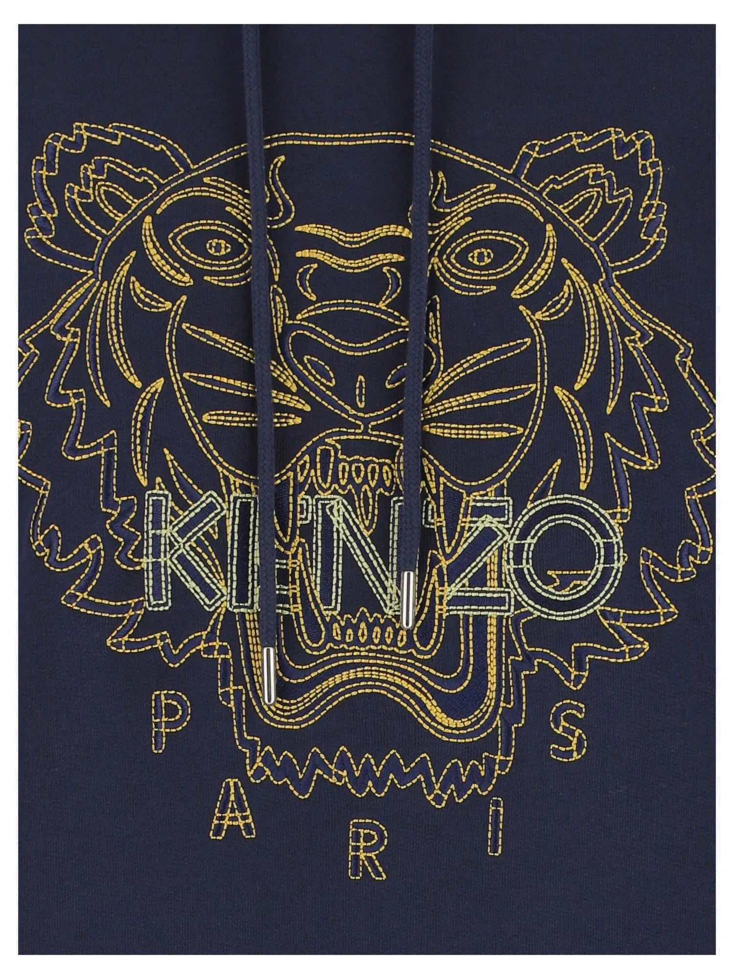 Kenzo Tiger Logo Embroidered Drawstring Hoodie