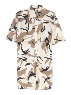 Kenzo Tropic Camo Buttoned Shirt Dress