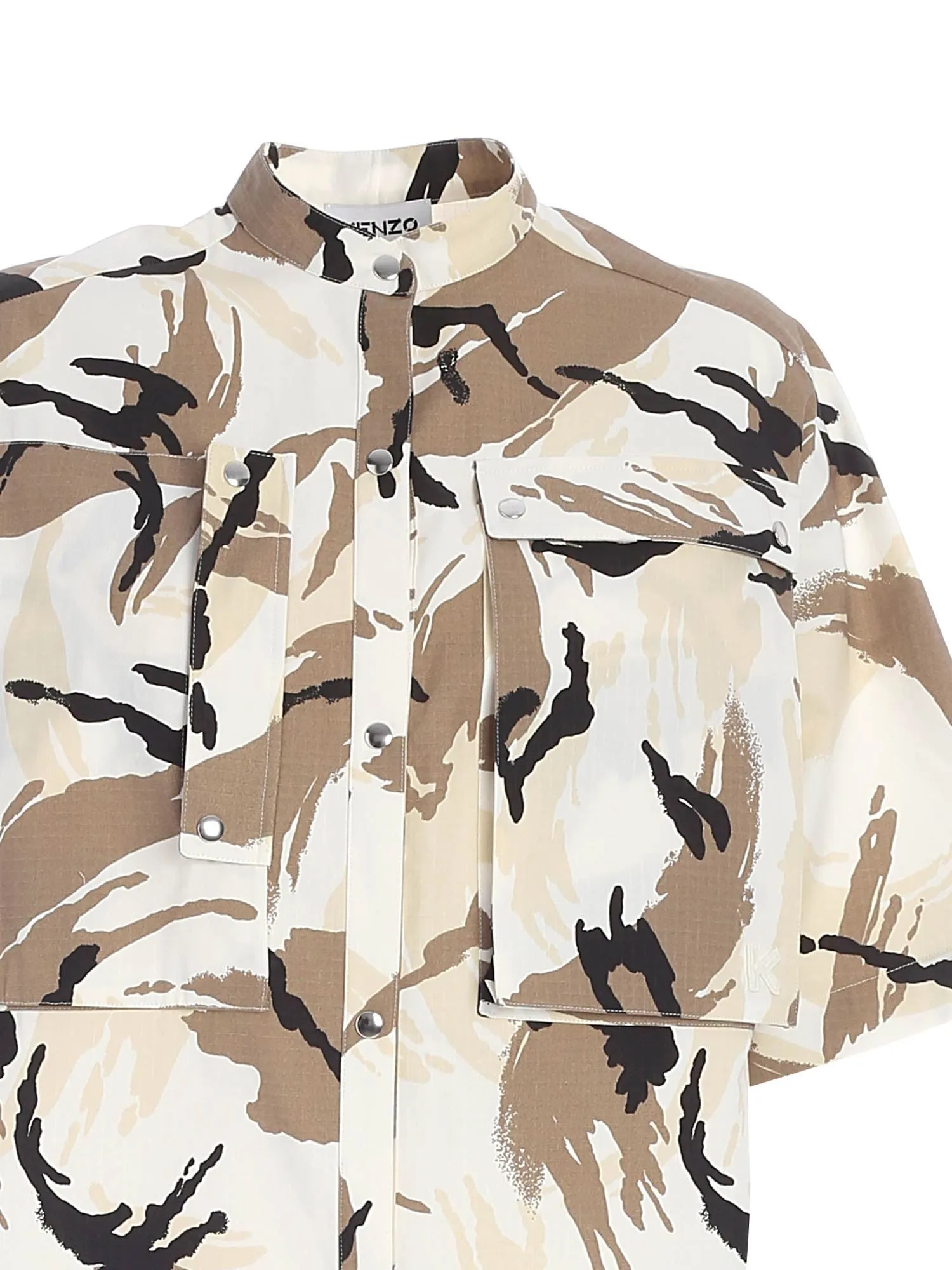 Kenzo Tropic Camo Buttoned Shirt Dress