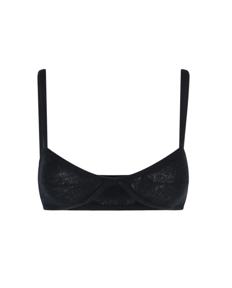 Khaite Eda Knit Bralette Top