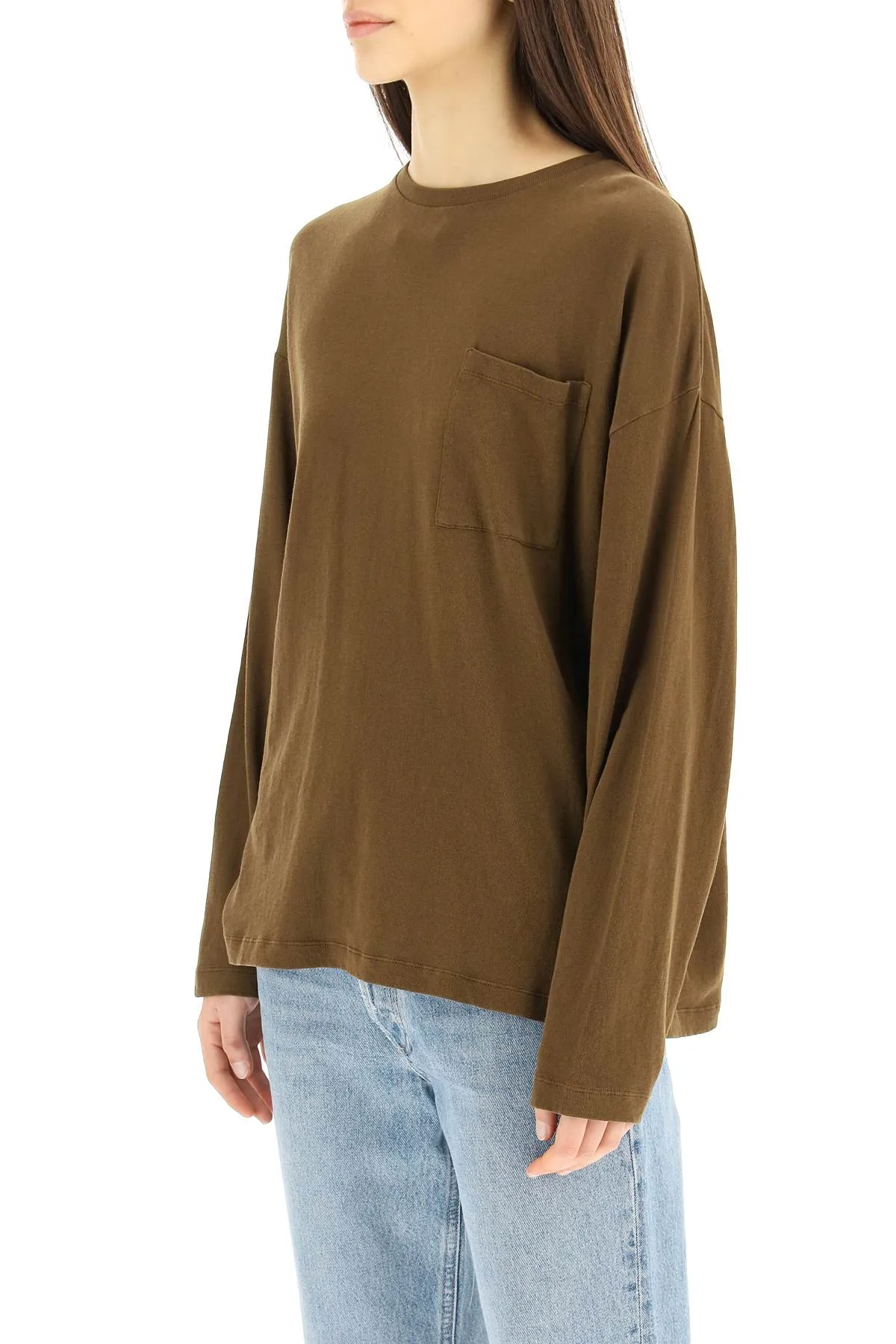 Khaite Pocket Detailed Long-Sleeved T-Shirt