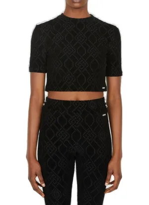 Koch Geometric Printed Cropped T-Shirt