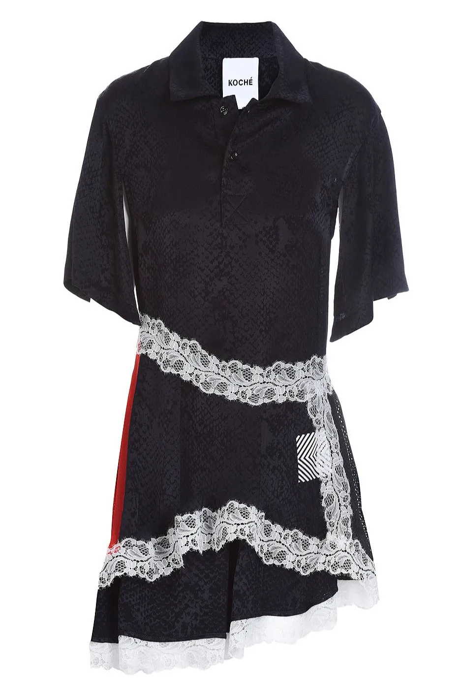 Koch Lace Detailed Short-Sleeved Shirt